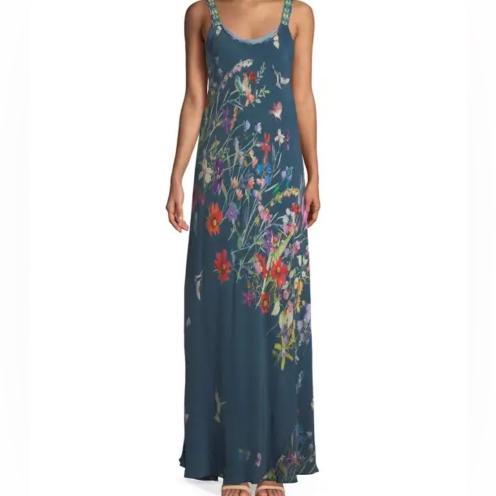 💙💜NWT JOHNNY WAS FLORAL PRINT MAXI TANK DRESS SIZE L - Picture 5 of 16